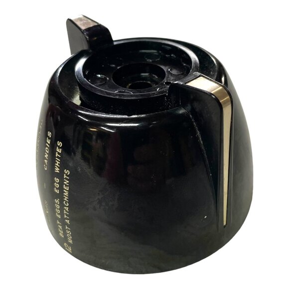 Vintage Sunbeam Mixmaster Model 12 Speed Dial Knob Black Gold Replacement Part - Picture 8 of 12